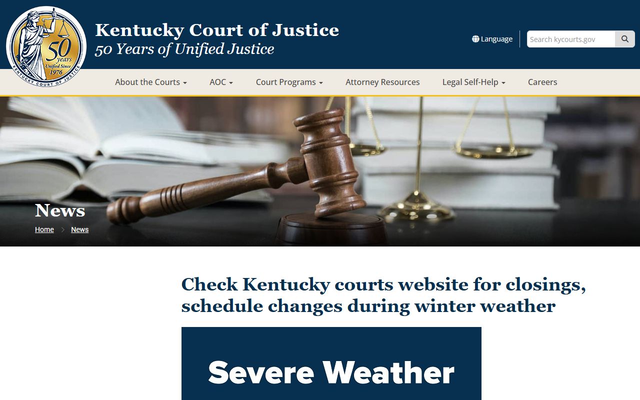 Owsley County court records weather closure notice